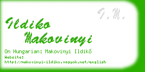 ildiko makovinyi business card