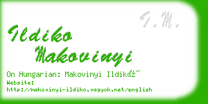 ildiko makovinyi business card